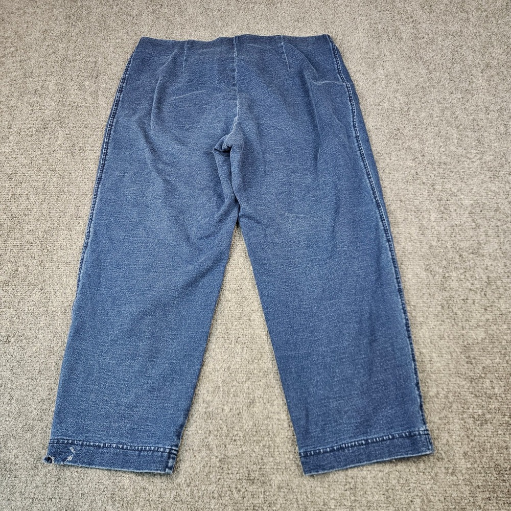 Pure Jill Indigo Slim Crops Womens Small Blue Knit Pull On Stretch Pants - Picture 11 of 11